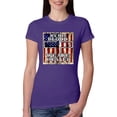thumbnail image 1 of Wild Bobby, By His Blood We Are Healed Inspirational/Christian Womens Slim Fit Junior Tee, Purple Rush, Large, 1 of 5