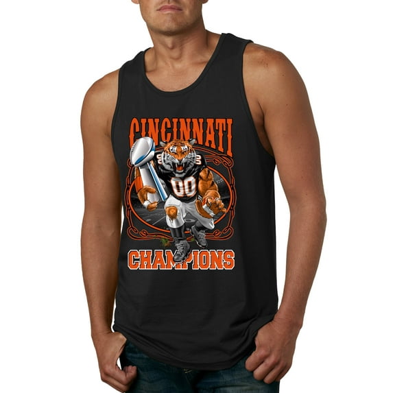 Wild Bobby CIN Fantasy Sports Men Graphic Tank Top, Black, XX-Large