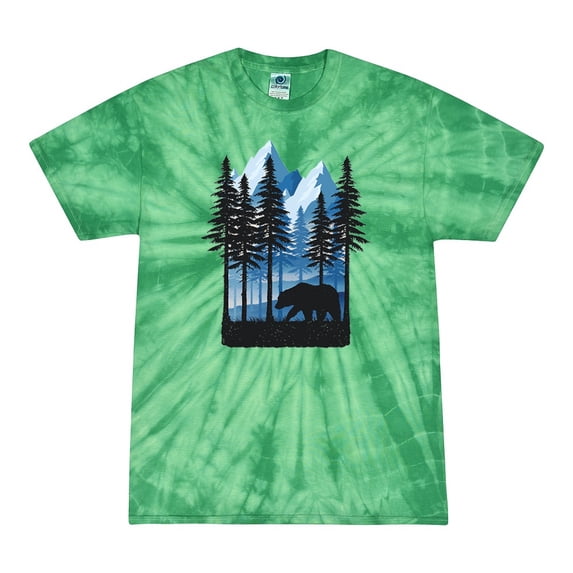 Wild Bobby, California Cali Bear Redwoods, Animal Lover, Tie-Dye Tees, Spiral Kelly, Large