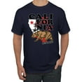 thumbnail image 1 of Wild Bobby, California Republic Cali Bear Pop Culture Men's Graphic T-Shirt, Navy, Medium, 1 of 3