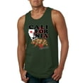 thumbnail image 1 of Wild Bobby, California Republic Cali Bear Pop Culture Mens Graphic Tank Top, Forest Green, Small, 1 of 3