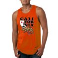 thumbnail image 1 of Wild Bobby, California Republic Cali Bear Pop Culture Mens Graphic Tank Top, Orange, Medium, 1 of 3