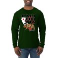 thumbnail image 1 of Wild Bobby, California Republic Cali Bear Pop Culture Mens Long Sleeve Shirt, Forest Green, Large, 1 of 3