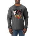 thumbnail image 1 of Wild Bobby, California Republic Cali Bear Pop Culture Mens Long Sleeve Shirt, Heather Black, Large, 1 of 3