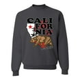 thumbnail image 1 of Wild Bobby, California Republic Cali Bear Pop Culture Unisex Crewneck Graphic Sweatshirt, Charcoal, Small, 1 of 3