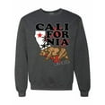 thumbnail image 1 of Wild Bobby, California Republic Cali Bear Pop Culture Unisex Crewneck Graphic Sweatshirt, Heather Black, 2XL, 1 of 3