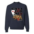 thumbnail image 1 of Wild Bobby, California Republic Cali Bear Pop Culture Unisex Crewneck Graphic Sweatshirt, Navy, 3XL, 1 of 3