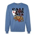 thumbnail image 1 of Wild Bobby, California Republic Cali Bear Pop Culture Unisex Crewneck Graphic Sweatshirt, Vintage Heather Blue, X-Large, 1 of 3