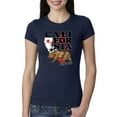thumbnail image 1 of Wild Bobby, California Republic Cali Bear Pop Culture Womens Slim Fit Junior Tee, Navy, Medium, 1 of 3