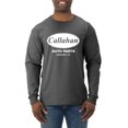 thumbnail image 1 of Wild Bobby, Callahan Auto Parts Sandusky Ohio Retro 90s Funny Tommy Boy, Pop Culture, Men Long Sleeve Shirt, Heather Black, Medium, 1 of 4
