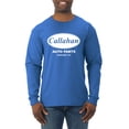 thumbnail image 1 of Wild Bobby, Callahan Auto Parts Sandusky Ohio Retro 90s Funny Tommy Boy, Pop Culture, Men Long Sleeve Shirt, Royal, Small, 1 of 4