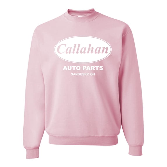 Wild Bobby, Callahan Auto Parts Sandusky Ohio Retro 90s Funny Tommy Boy, Pop Culture, Unisex Crewneck Graphic Sweatshirt, Light Pink, XX-Large