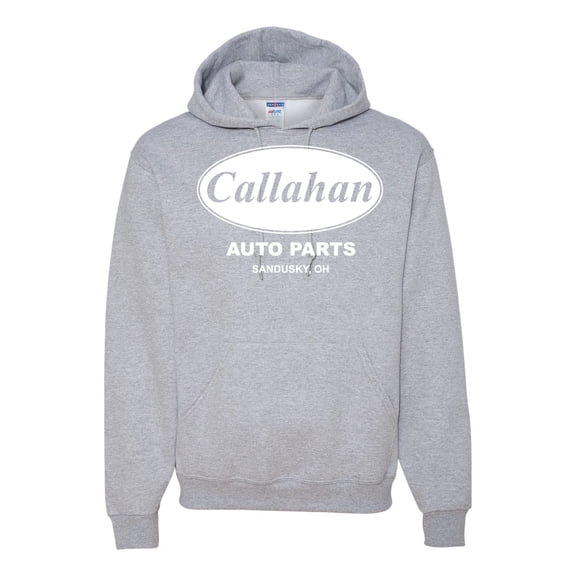 Wild Bobby, Callahan Auto Parts Sandusky Ohio Retro 90s Funny Tommy Boy, Pop Culture, Unisex Graphic Hoodie Sweatshirt, Heather Grey, Small