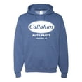 thumbnail image 1 of Wild Bobby, Callahan Auto Parts Sandusky Ohio Retro 90s Funny Tommy Boy, Pop Culture, Unisex Graphic Hoodie Sweatshirt, Vintage Heather Blue, XX-Large, 1 of 4