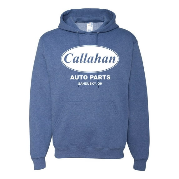Wild Bobby, Callahan Auto Parts Sandusky Ohio Retro 90s Funny Tommy Boy, Pop Culture, Unisex Graphic Hoodie Sweatshirt, Vintage Heather Blue, XX-Large
