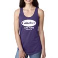 thumbnail image 1 of Wild Bobby, Callahan Auto Parts Sandusky Ohio Retro 90s Funny Tommy Boy, Pop Culture, Women Racerback Tank Top, Purple Rush, Medium, 1 of 4