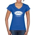 thumbnail image 1 of Wild Bobby, Callahan Auto Parts Sandusky Ohio Retro 90s Funny Tommy Boy, Pop Culture, Women Standard V-Neck Tee, Royal, Small, 1 of 4