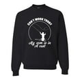 thumbnail image 1 of Wild Bobby, Can't Work Today My Arm Is In A Cast, Fishing, Unisex Crewneck Graphic Sweatshirt, Black, 4X-Large, 1 of 5