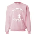 thumbnail image 1 of Wild Bobby, Can't Work Today My Arm Is In A Cast, Fishing, Unisex Crewneck Graphic Sweatshirt, Light Pink, Large, 1 of 5