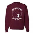 thumbnail image 1 of Wild Bobby, Can't Work Today My Arm Is In A Cast, Fishing, Unisex Crewneck Graphic Sweatshirt, Maroon, Large, 1 of 5