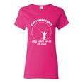 thumbnail image 1 of Wild Bobby, Can't Work Today My Arm Is In A Cast, Fishing, Women Graphic Tee, Fuschia, Small, 1 of 5