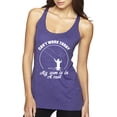 thumbnail image 1 of Wild Bobby, Can't Work Today My Arm Is In A Cast, Fishing, Women Tri-Blend Racerback Tank Top, Purple Rush, Medium, 1 of 5