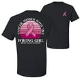 thumbnail image 1 of Wild Bobby Cancer Messed With the Wrong Girl Breast Cancer Awareness Front and Back Men's T-Shirt, Black, Small, 1 of 5