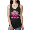 thumbnail image 1 of Wild Bobby Cancer Messed With the Wrong Girl Breast Cancer Awareness Women Racerback Tank Top, Black, Small, 1 of 6