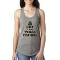 thumbnail image 1 of Wild Bobby, Cat I Am Your Father Cat Lover Ladies Racerback Tank Top, Heather Grey, Medium, 1 of 5