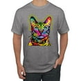 thumbnail image 1 of Cats Are Like Potato Chips Colorful Rainbow Cat Animal Lover Men's Graphic T-Shirt, Heather Grey, 2XL, 1 of 3