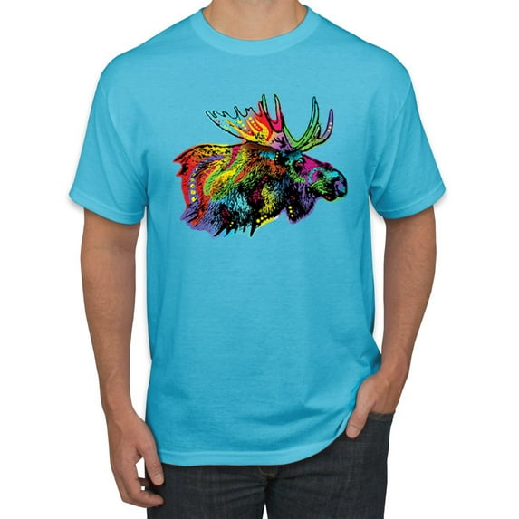 Wild Bobby, Cats Are Like Potato Chips Colorful Rainbow Cat Animal Lover Men's Graphic T-Shirt, Light Turquoise, 2XL