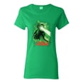 thumbnail image 1 of Wild Bobby, Catzilla Parody Taking Over City | Womens Cat Lover Graphic T-Shirt, Kelly, Large, 1 of 3