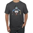thumbnail image 1 of Wild Bobby, Celtic Wolf, Animal Lover, Men Graphic Tees, Heather Black, 4XL, 1 of 3