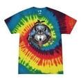 thumbnail image 1 of Wild Bobby, Celtic Wolf, Animal Lover, Tie-Dye Tees, Reactive Rainbow, Medium, 1 of 3