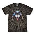 thumbnail image 1 of Wild Bobby, Celtic Wolf, Animal Lover, Tie-Dye Tees, Spiral Black, Small, 1 of 3