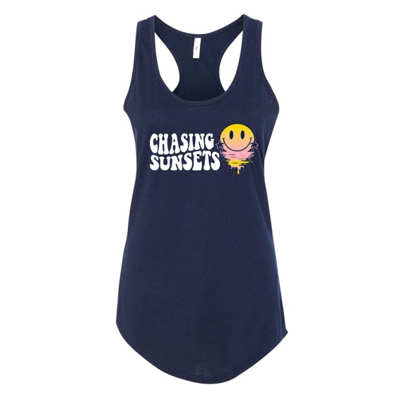 Wild Bobby Chasing Sunsets Streetwear Women Racerback Tank Top