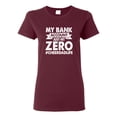 thumbnail image 1 of Wild Bobby Cheer Dad My Bank Account Just Hit Zero Women Graphic Tee, 1 of 1