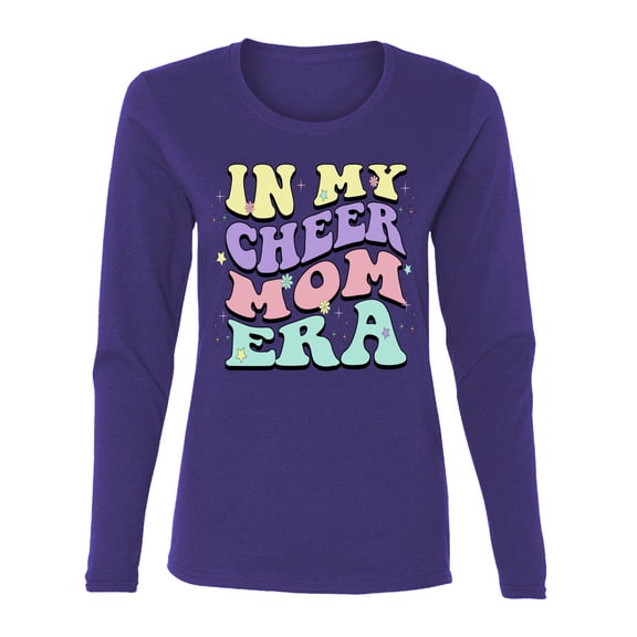 Wild Bobby Cheer Mom Era Women Graphic Long Sleeve Tee