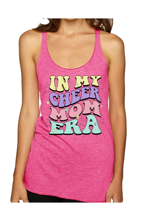 Cheer Mom Era Women Tri-Blend Racerback Tank Top