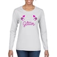 thumbnail image 1 of Wild Bobby, Cheer So Hard I Sweat Glitter Cheerleading Gift Team Squad, Pop Culture, Women Graphic Long Sleeve Tee, White, Medium, 1 of 4