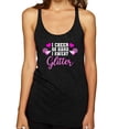 thumbnail image 1 of Wild Bobby, Cheer So Hard I Sweat Glitter Cheerleading Gift Team Squad, Pop Culture, Women Tri-Blend Racerback Tank Top, Vintage Black, Medium, 1 of 4