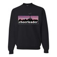 thumbnail image 1 of Wild Bobby Cheerleader Silhouette Girl Sports Unisex Crewneck Graphic Sweatshirt, Black, Small, 1 of 5