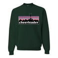 thumbnail image 1 of Wild Bobby Cheerleader Silhouette Girl Sports Unisex Crewneck Graphic Sweatshirt, Forest Green, XX-Large, 1 of 5