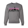 thumbnail image 1 of Wild Bobby Cheerleader Silhouette Girl Sports Unisex Crewneck Graphic Sweatshirt, Heather Grey, X-Large, 1 of 5