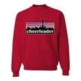 thumbnail image 1 of Wild Bobby Cheerleader Silhouette Girl Sports Unisex Crewneck Graphic Sweatshirt, Red, 3X-Large, 1 of 5