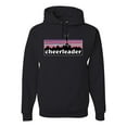 thumbnail image 1 of Wild Bobby Cheerleader Silhouette Girl Sports Unisex Graphic Hoodie Sweatshirt, Black, Small, 1 of 5