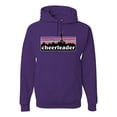 thumbnail image 1 of Wild Bobby Cheerleader Silhouette Girl Sports Unisex Graphic Hoodie Sweatshirt, Purple, X-Large, 1 of 5