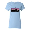 thumbnail image 1 of Wild Bobby Cheerleader Silhouette Girl Sports Women Graphic Tee, Light Blue, Large, 1 of 5
