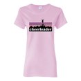 thumbnail image 1 of Wild Bobby Cheerleader Silhouette Girl Sports Women Graphic Tee, Light Pink, Large, 1 of 5
