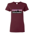 thumbnail image 1 of Wild Bobby Cheerleader Silhouette Girl Sports Women Graphic Tee, Maroon, X-Large, 1 of 5